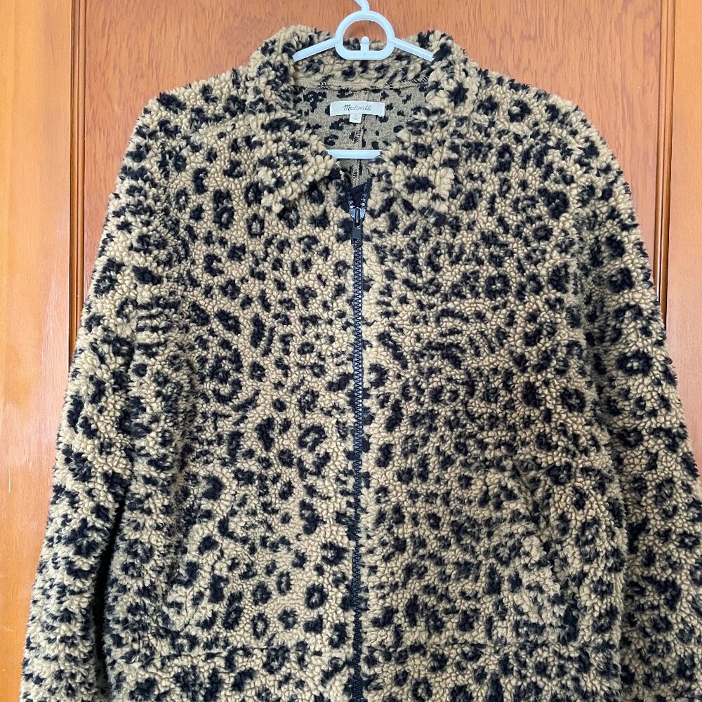 Faux Sherpa Cheetah Bomber Jacket